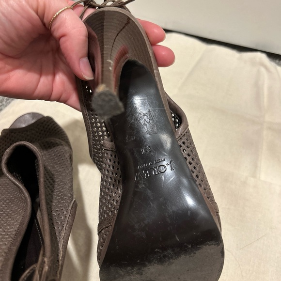 Brown J Crew Quorra Peep-toe Booties | size 8.5 M - Picture 8 of 12